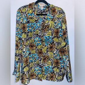 90s funky button down top